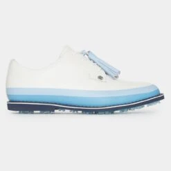 G/FORE Women's Tuxedo Gallivanter Spikeless Golf Shoe - White/Blue