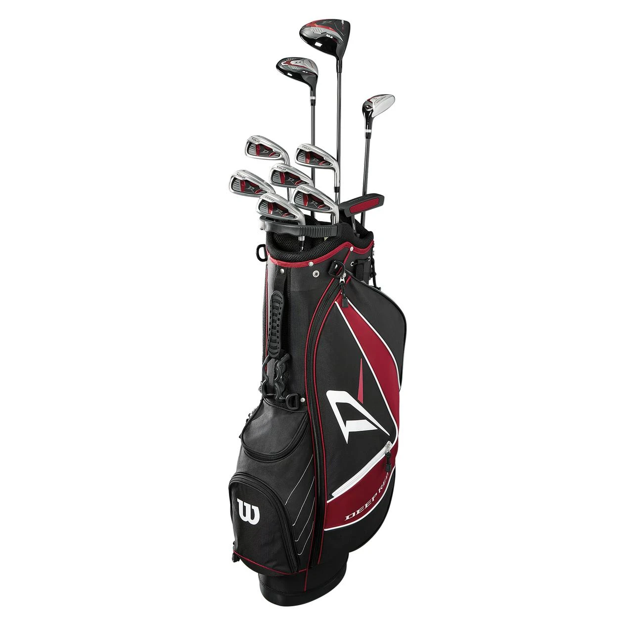 Wilson Deep Red Tour Senior Package Set With Cart Bag