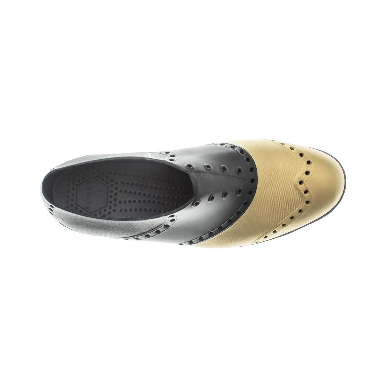 Oxford Saddle Spikeless Shoe - Black/Gold - Image 2