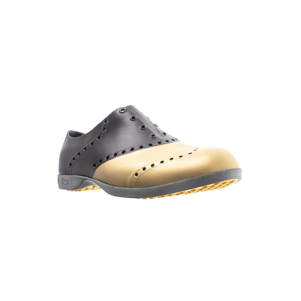 Oxford Saddle Spikeless Shoe - Black/Gold - Image 3