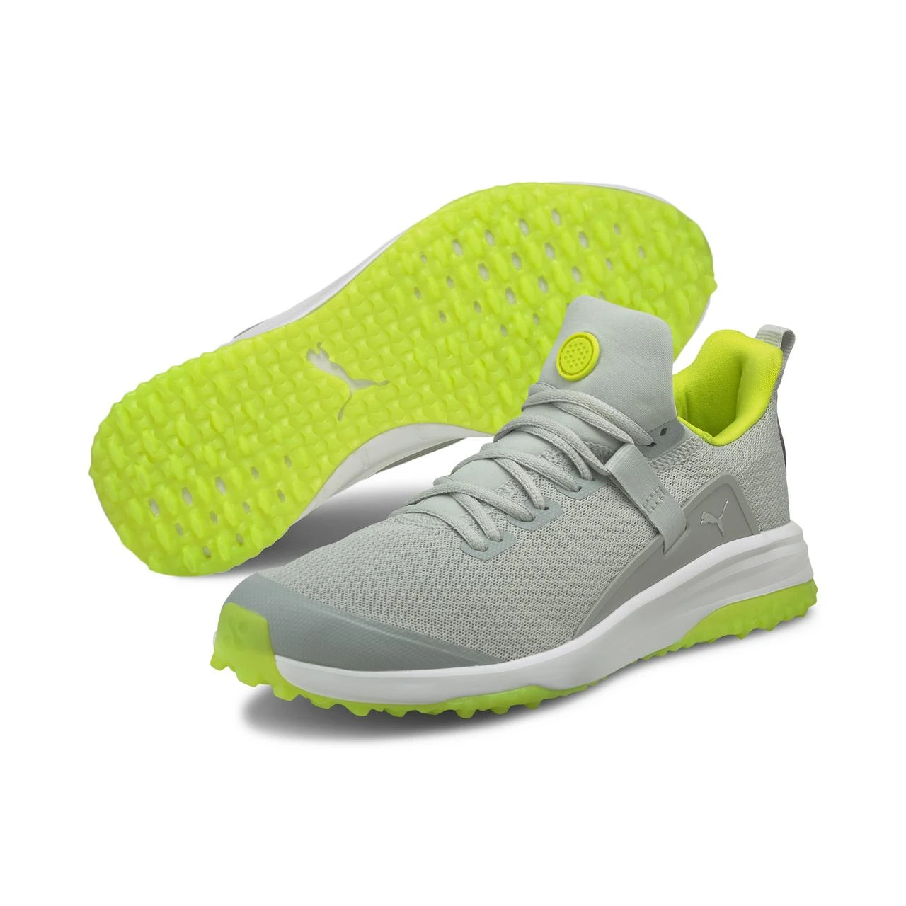 Puma Junior Fusion EVO Spikeless Golf Shoe - Grey/Green - Image 5