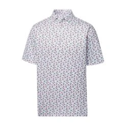 FootJoy Men's Mini Floral Lisle Short Sleeve Polo
