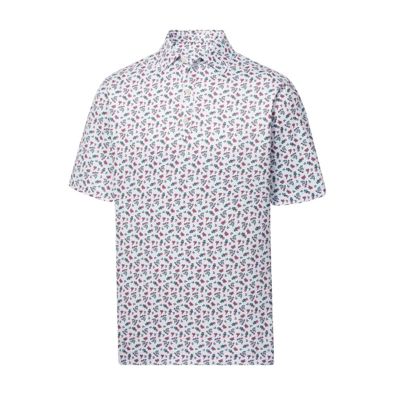 FootJoy Men's Mini Floral Lisle Short Sleeve Polo