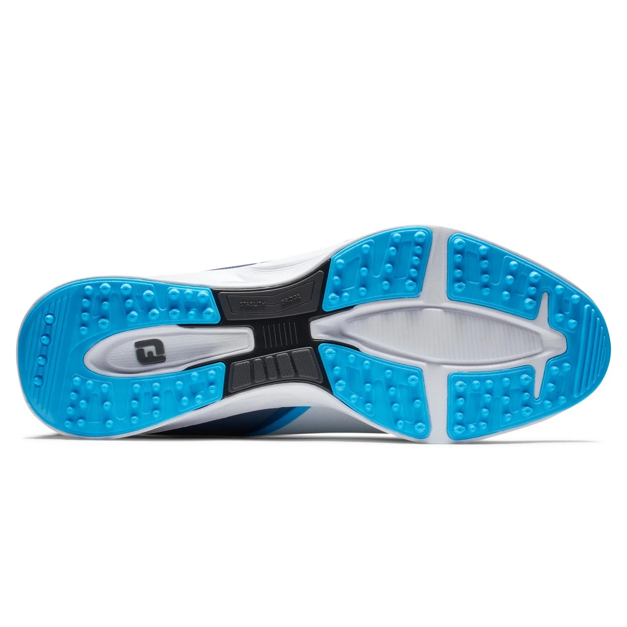 FootJoy Men's Fuel Sport Spikeless Golf Shoe - White/Navy - Image 2