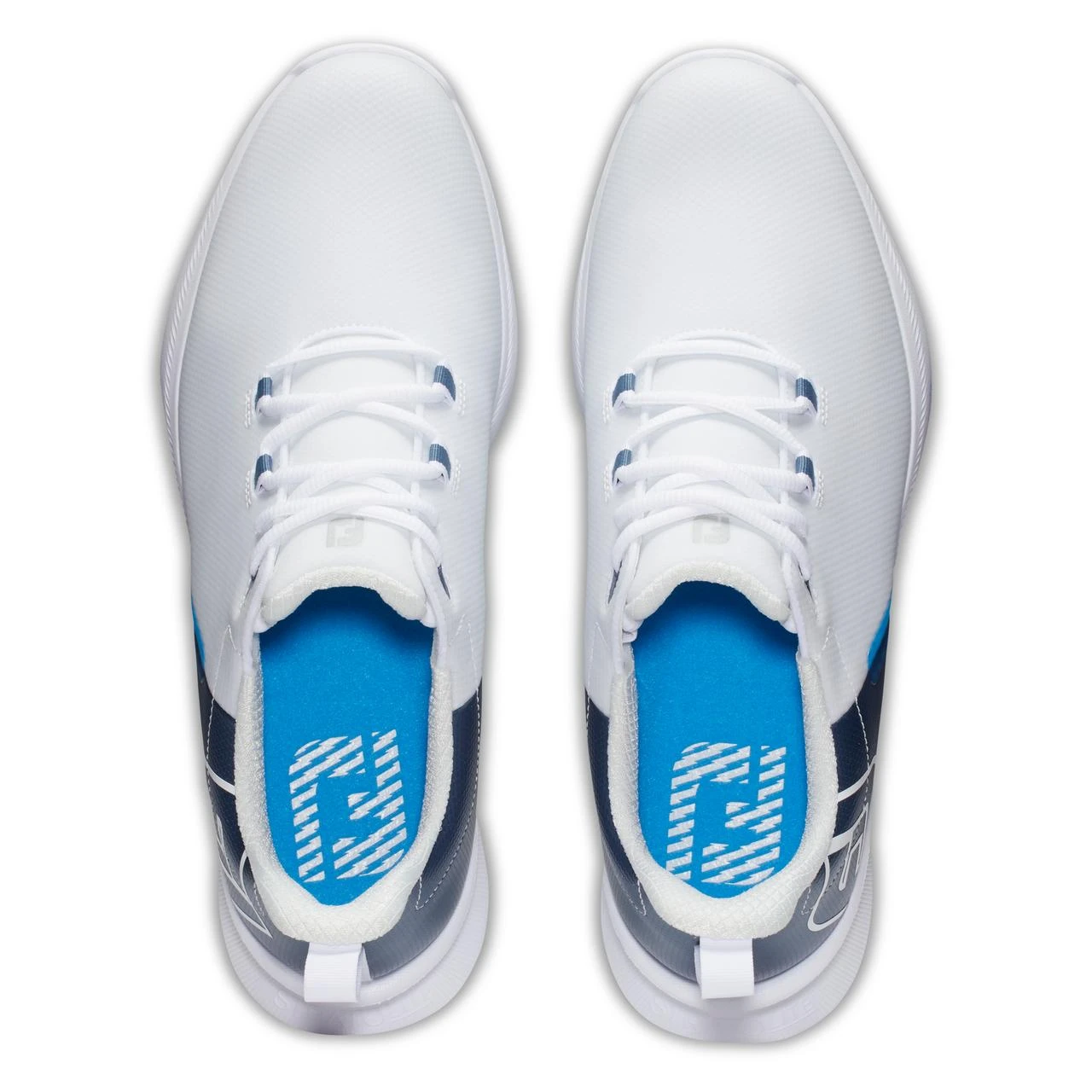 FootJoy Men's Fuel Sport Spikeless Golf Shoe - White/Navy - Image 3