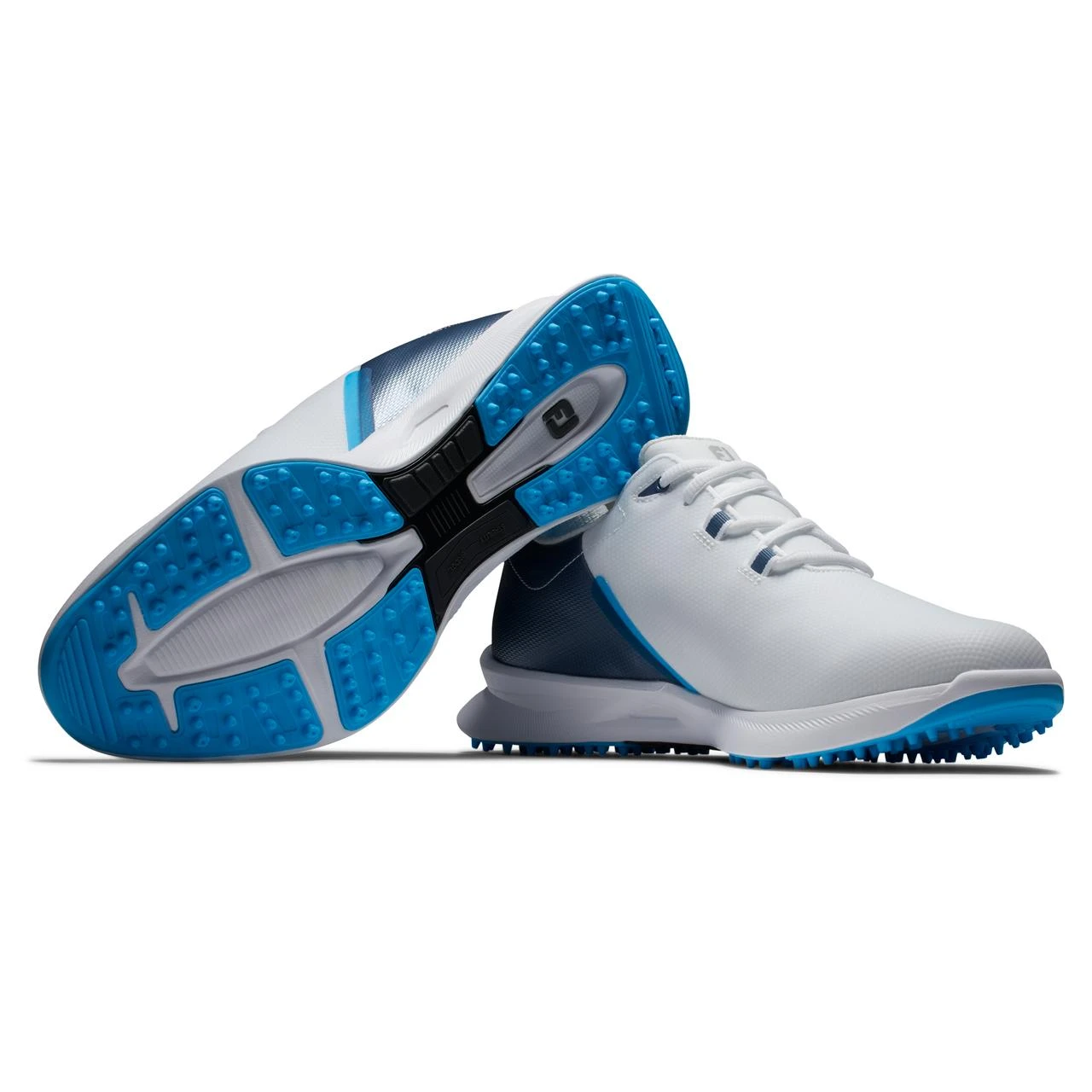 FootJoy Men's Fuel Sport Spikeless Golf Shoe - White/Navy - Image 4