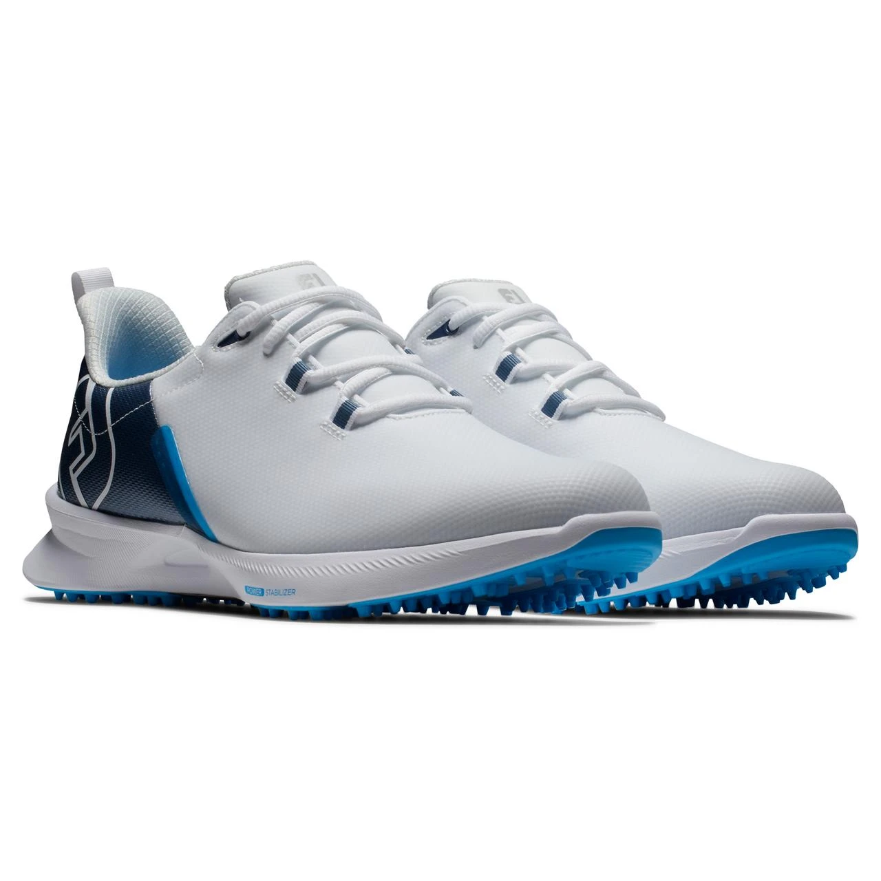 FootJoy Men's Fuel Sport Spikeless Golf Shoe - White/Navy - Image 5