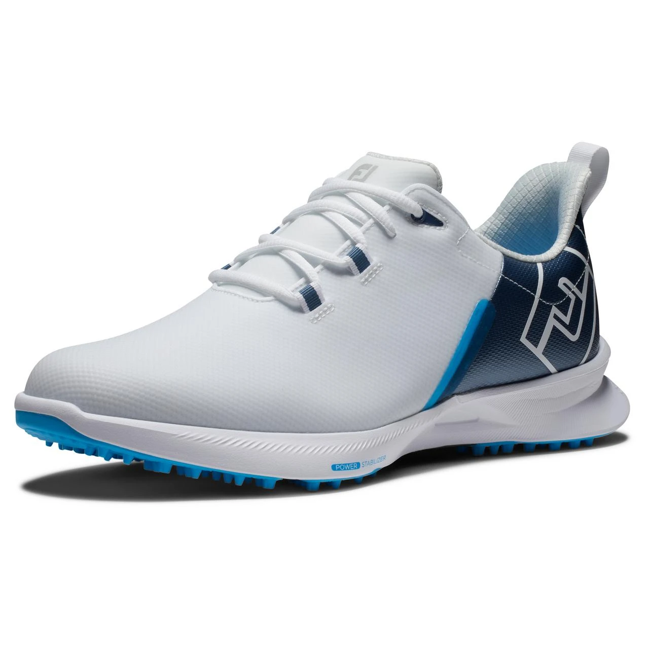FootJoy Men's Fuel Sport Spikeless Golf Shoe - White/Navy - Image 6