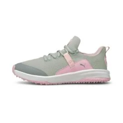 Puma Junior Fusion EVO Spikeless Golf Shoe - Grey/Pink