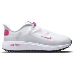 Nike Women's React Ace Tour Spikeless Golf Shoe - White/Pink