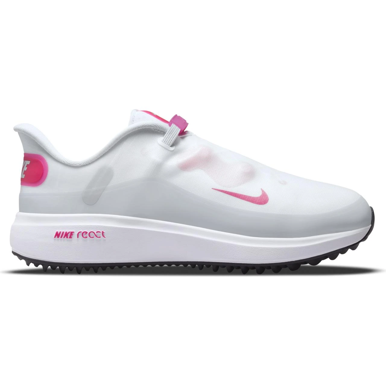 Nike Women's React Ace Tour Spikeless Golf Shoe - White/Pink