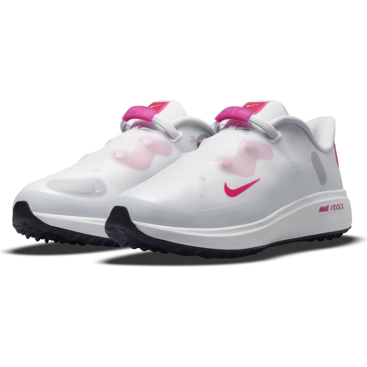 Nike Women's React Ace Tour Spikeless Golf Shoe - White/Pink - Image 4