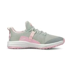 Puma Junior Fusion EVO Spikeless Golf Shoe - Grey/Pink