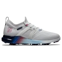 FootJoy Men's HyperFlex Spiked Golf Shoe - White/Blue/Purple