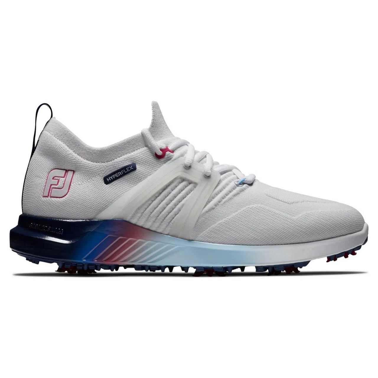FootJoy Men's HyperFlex Spiked Golf Shoe - White/Blue/Purple