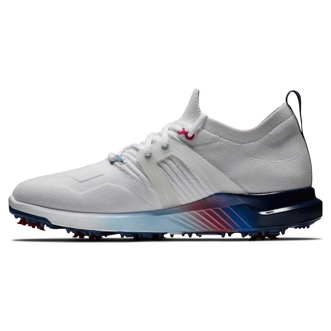 FootJoy Men's HyperFlex Spiked Golf Shoe - White/Blue/Purple - Image 3