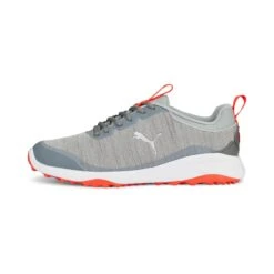 Puma Men's Fusion Pro Spikeless Golf Shoe - Grey/Red