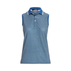 Women's Geo Print Sleeveless Polo