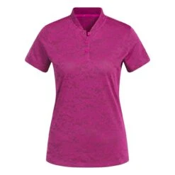 ADIDAS Women's Jaquard Short Sleeve Polo